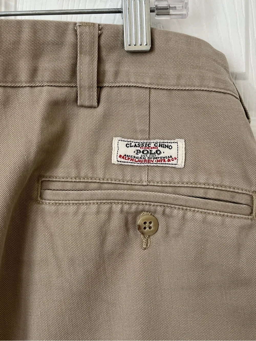 Polo Ralph Lauren Andrew pants Men’s Pleated Khaki tan Chinos pants size 36x30